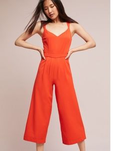 Pilcro Bold Orange Sleeveless Jumpsuit